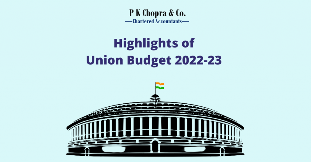 Highlights Of Union Budget Blog Pk Chopra Co