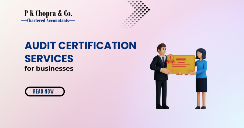 Audit certification services for businesses